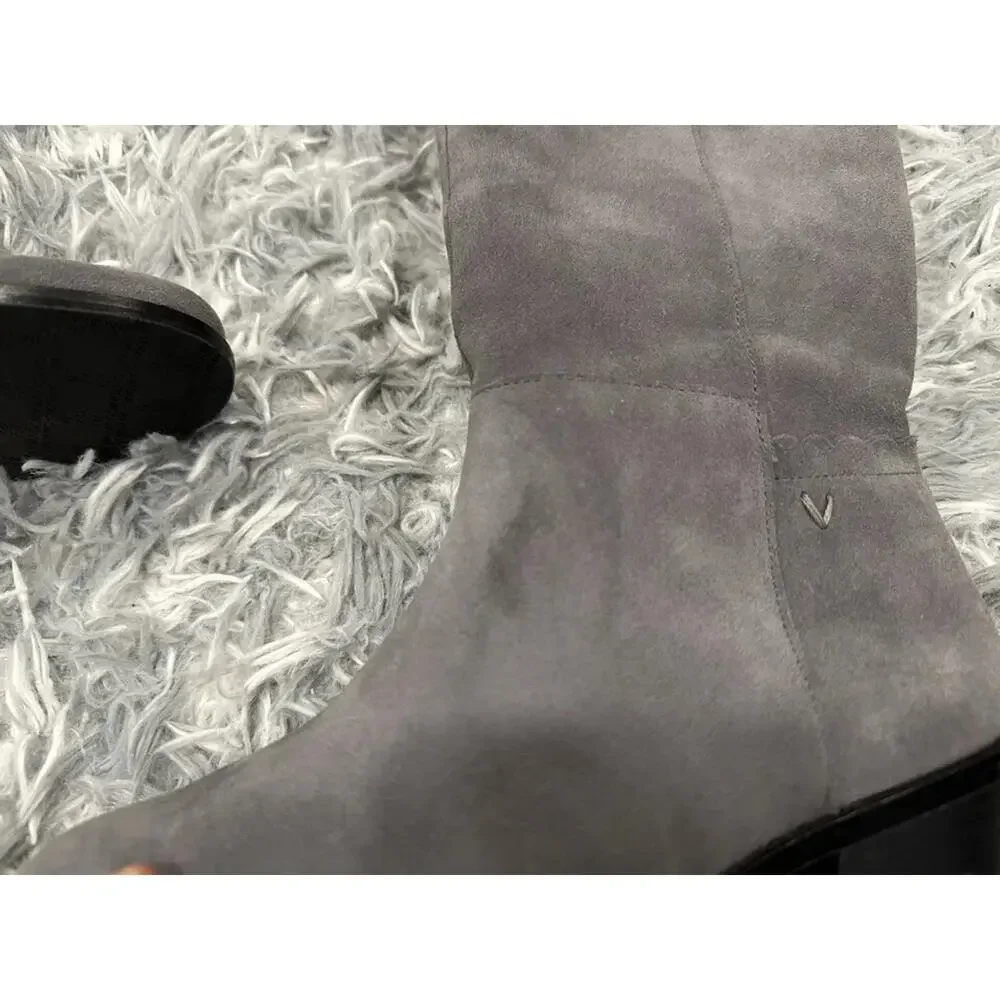 Vionic Tinsley Gray Suede Leather Knee High Boots Sz. 5